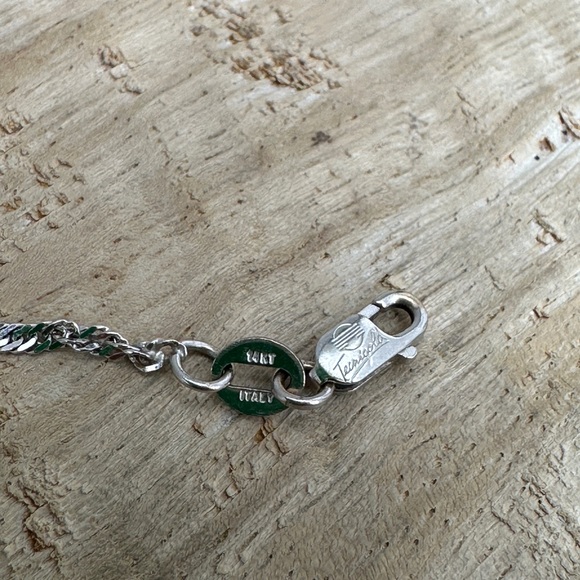 REAL 1/3 Ct Heart diamond necklace 14 Kt white gold chain & clasp formal luxury - Picture 9 of 17